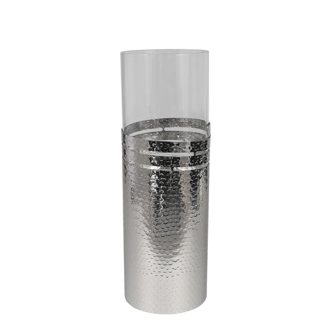 Dimple Ring Candle Holder - Silver